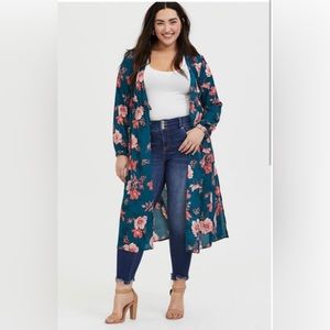 Torrid floral kimono duster size 1X never worn